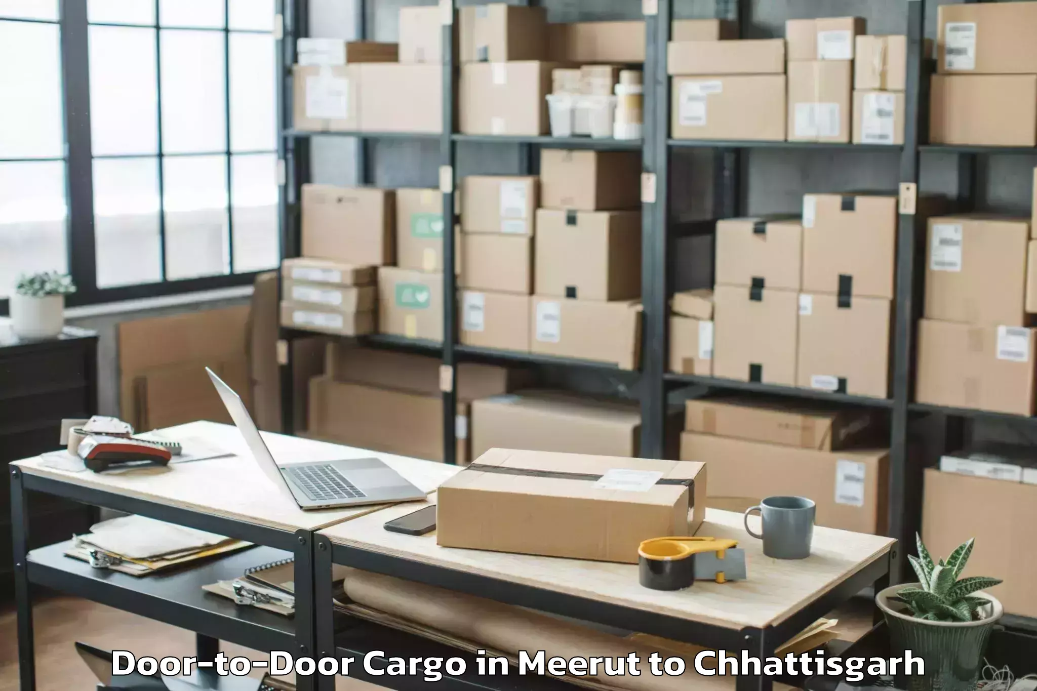 Book Meerut to Kumhari Door To Door Cargo Online